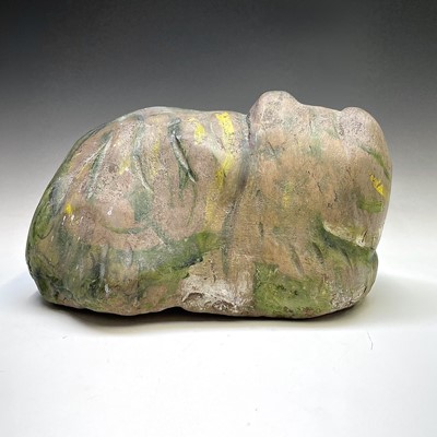 Lot 515 - Sven BERLIN (1911-1999) Cat Painted alabaster...