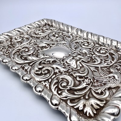 Lot 7 - A Victorian silver dressing table tray by John...