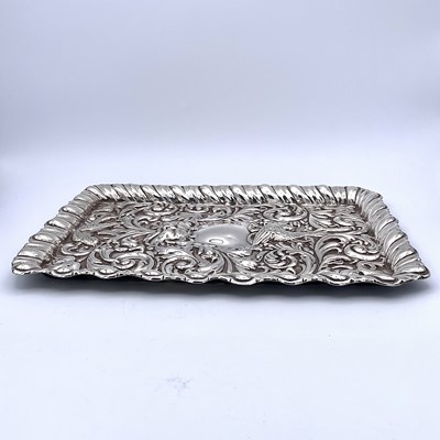 Lot 7 - A Victorian silver dressing table tray by John...