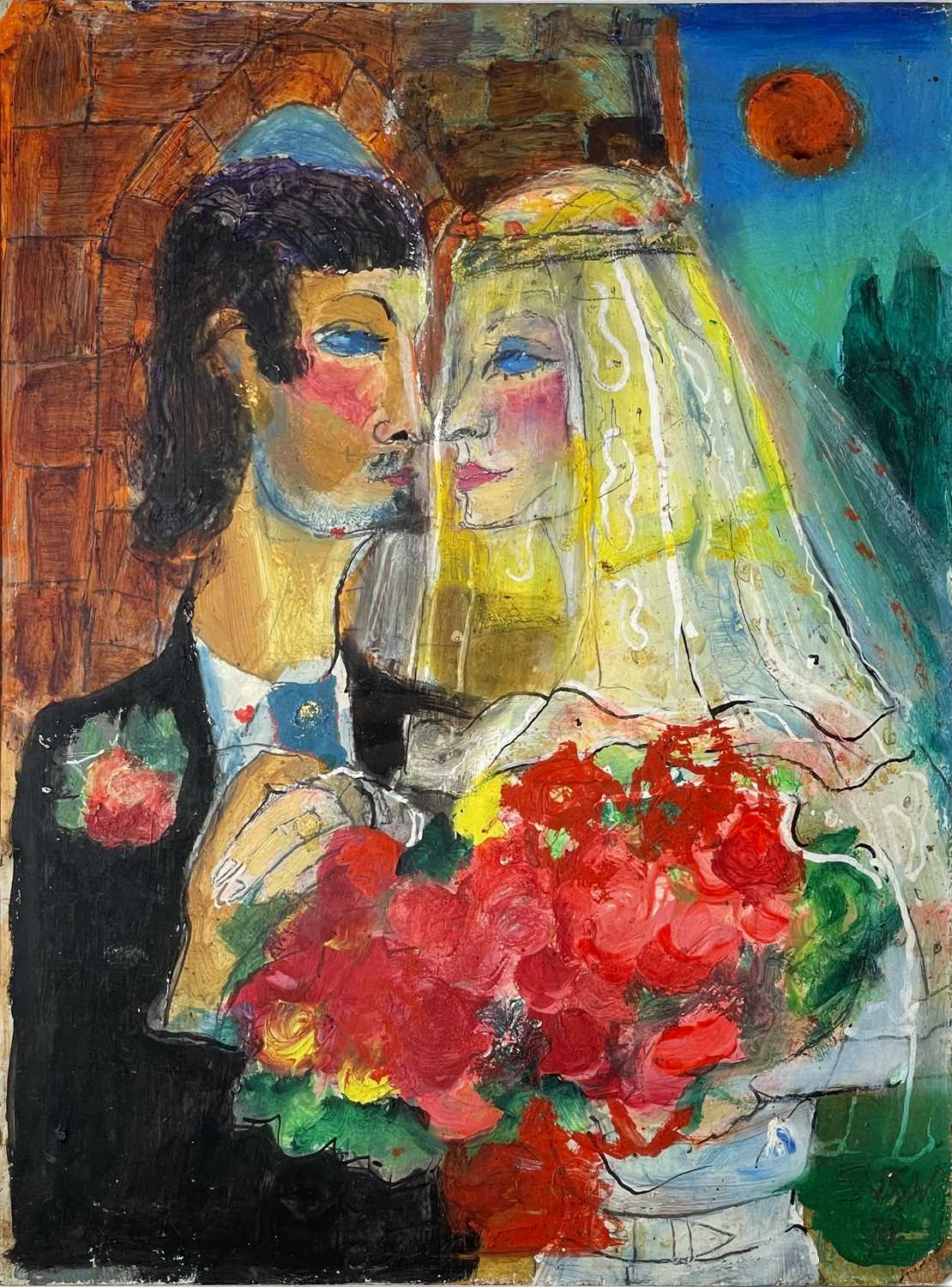 Lot 215 - Sven BERLIN (1911-1999) Married Mixed media...