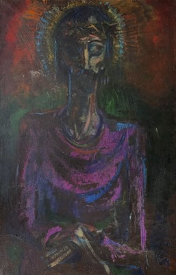 Lot 134 - Sven BERLIN (1911-1999) Violet Christ Oil on...