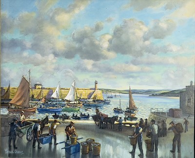 Lot 267 - Bernard NINNES (1899-1971) St Ives Harbour Oil...