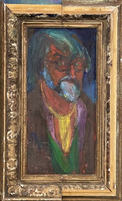 Lot 212 - Sven BERLIN (1911-1999) Yellow Tie Oil on...