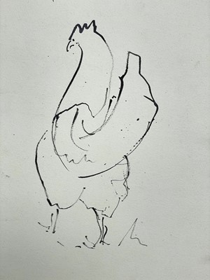 Lot 373 - Sven BERLIN (1911-1999) Cock Ink drawing...