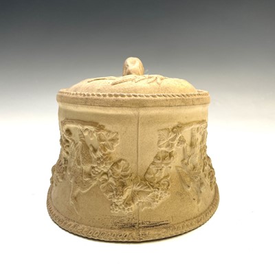 Lot 27 - An English caneware game pie tureen, 19th...