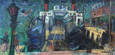 Lot 115 - Sven BERLIN (1911-1999) Cowes Harbour and...