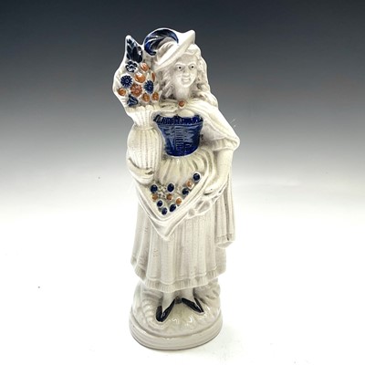 Lot 883 - A pair of Victorian Staffordshire flatback...