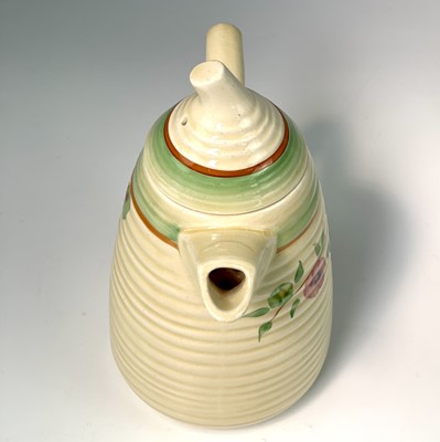 Lot 821 - A Clarice Cliff Lynton shape coffee set, circa...