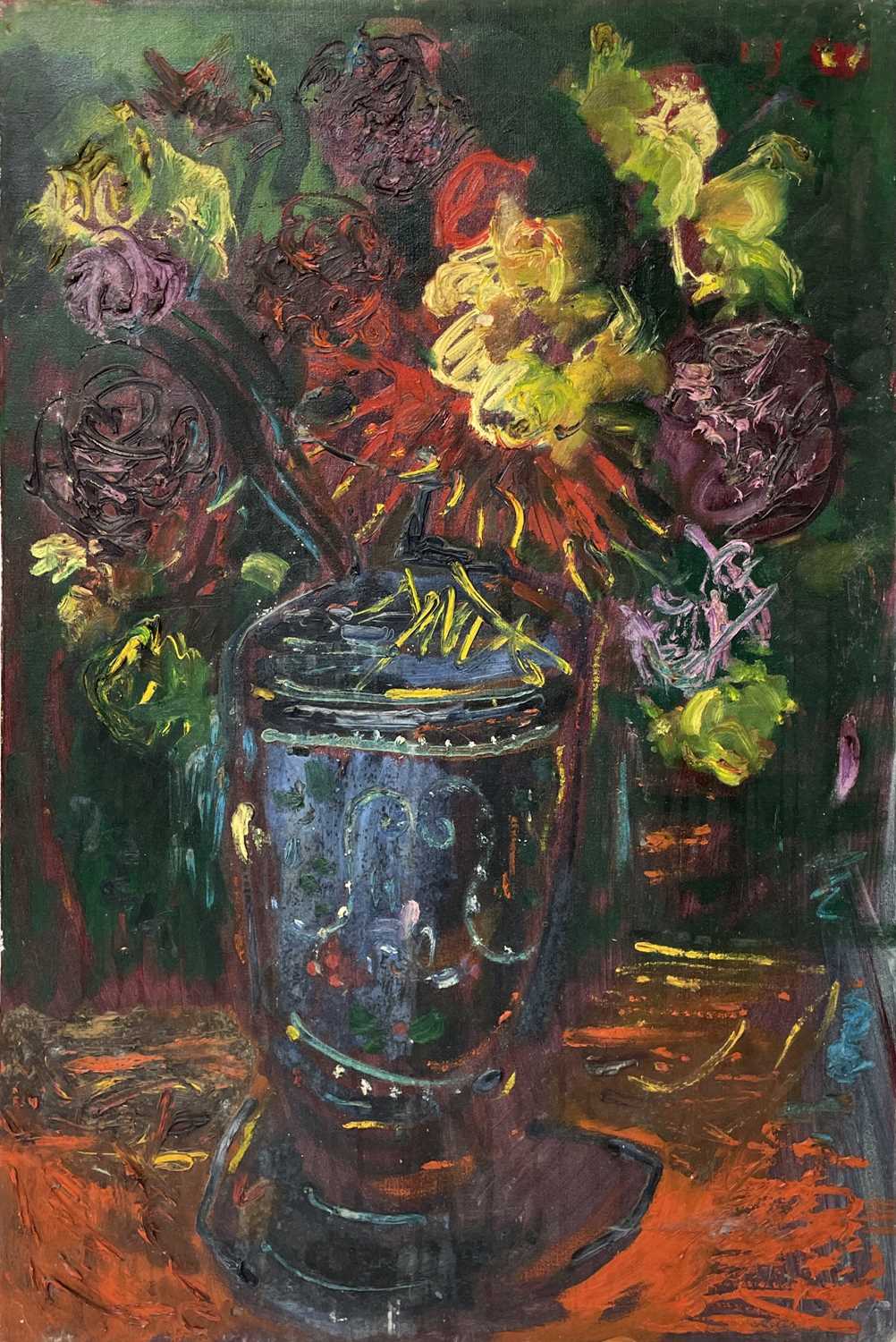 Lot 331 - Sven BERLIN (1911-1999) Vase of Flowers Oil on...