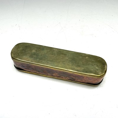 Lot 78 - A Dutch copper and bronze snuff box, the lid...