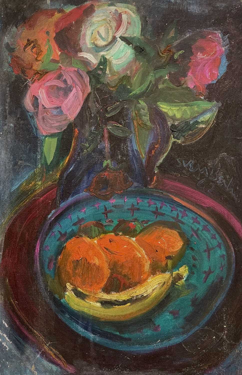 Lot 369 - Sven BERLIN (1911-1999) Still life with fruit...