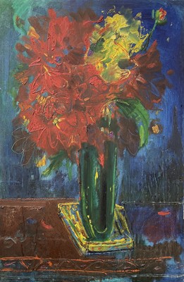 Lot 325 - Sven BERLIN (1911-1999) Vase of Flowers Oil on...