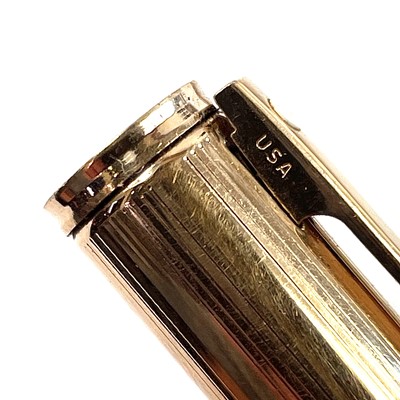 Lot 295 - A Sheaffer gold plated fountain pen.