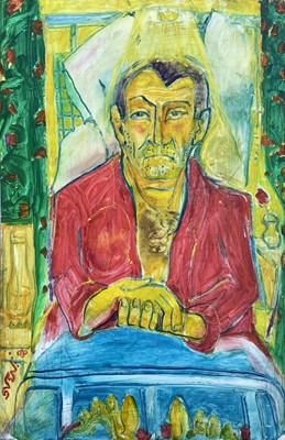 Lot 151 - Sven BERLIN (1911-1999) The Yellow Man  Oil on...