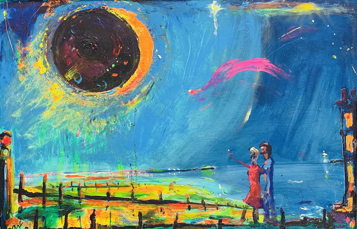 Lot 258 - Sven BERLIN (1911-1999) The eclipse Oil on...