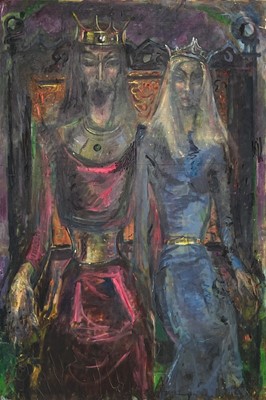 Lot 111 - Sven BERLIN (1911-1999) The King and Queen Oil...