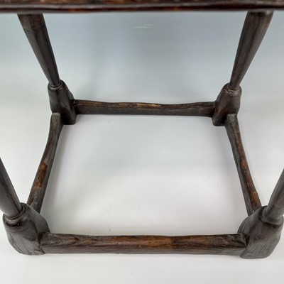 Lot 104 - A 17th century style oak joint stool, height...