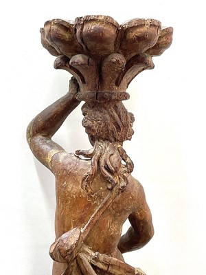 Lot 106 - A 17th century carved wood figure of female...