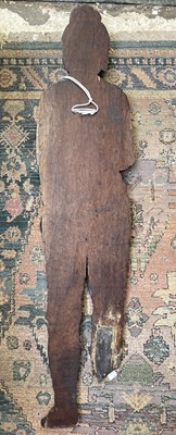 Lot 110 - A carved oak figure of a knight, height 125cm,...