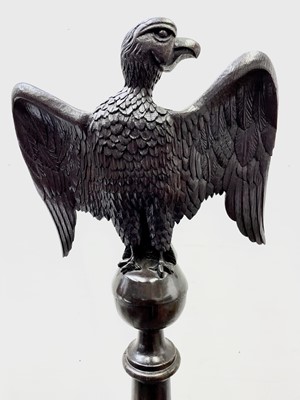 Lot 111 - A 19th century stained wood eagle lectern,...