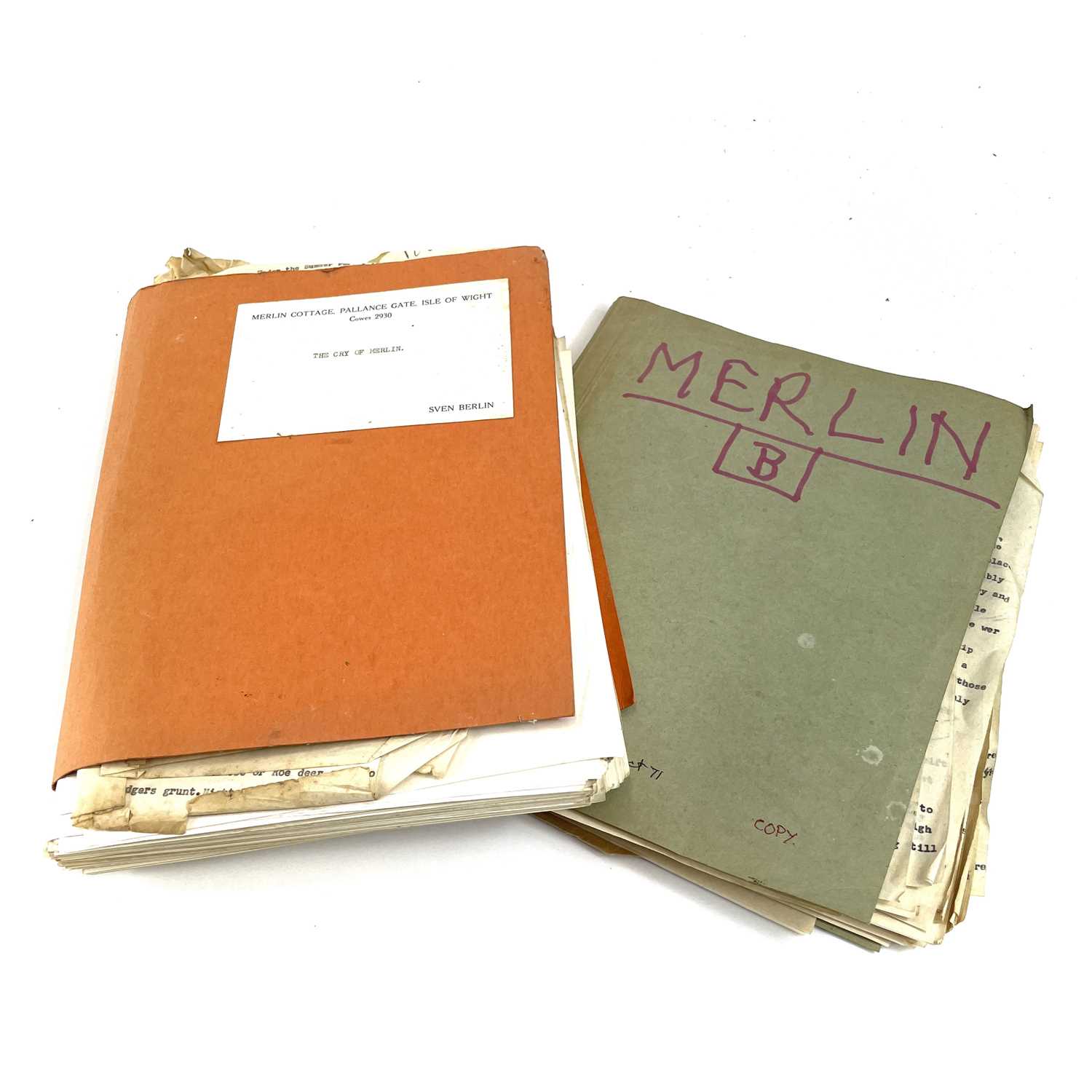 Lot 457 - Sven BERLIN (1911-1999) 'The Cry of Merlin'