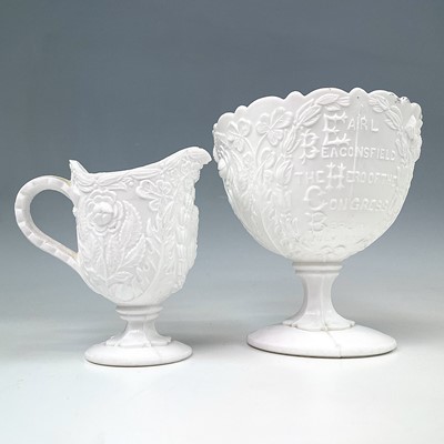 Lot 909 - A Henry Greener & co glass white opaque...