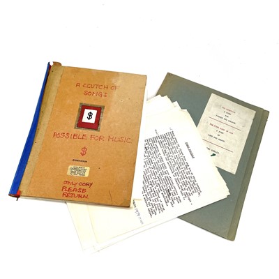 Lot 83 - Sven BERLIN (1911-1999) 
Two folders of poetry...