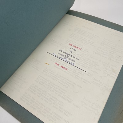 Lot 83 - Sven BERLIN (1911-1999) 
Two folders of poetry...