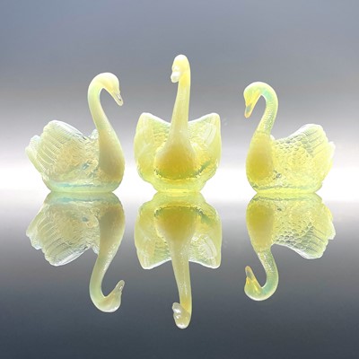 Lot 912 - A pair of Burtles, Tate & Co yellow opalescent...