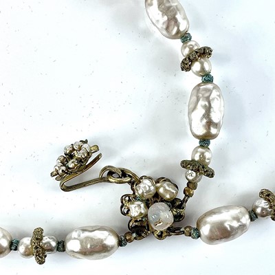 Lot 264 - A Miriam Haskell faux baroque pearl necklace,...