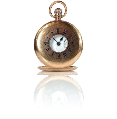 Lot 428 - An early 20th century 9ct rose gold half...