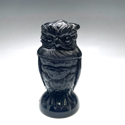 Lot 921 - A Matthew Turnbull jet black glass jar and...