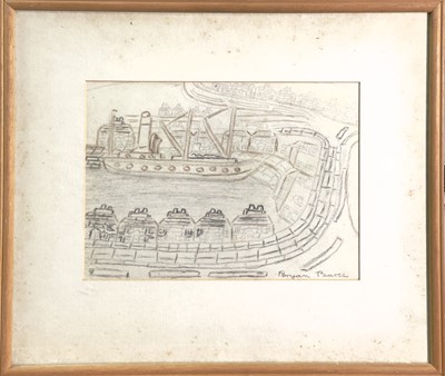 Lot 114 - Bryan PEARCE (1929-2006) Harbour Crayon and...