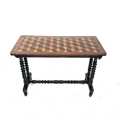 Lot 3132 - A Victorian walnut, inlaid and stained wood...