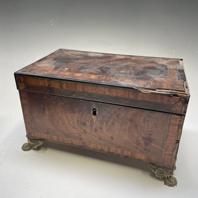 Lot 72 - A George III rosewood and mahogany casket top...