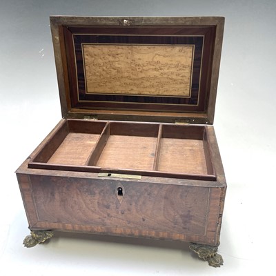 Lot 72 - A George III rosewood and mahogany casket top...