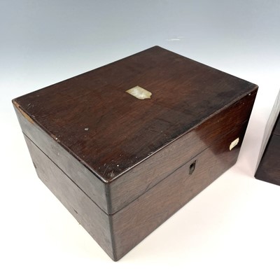 Lot 73 - A Victorian rosewood vanity box, with lift-out...
