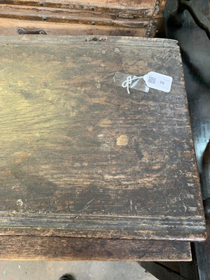 Lot 76 - A 17th century oak boarded chest, height...