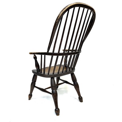 Lot 77 - A 19th century ash and elm windsor armchair,...