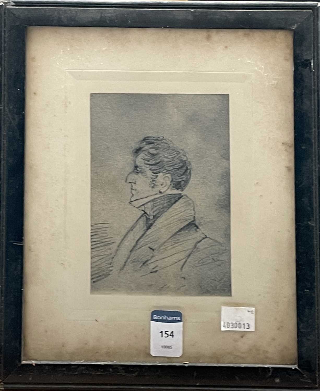 Lot 1402 - English school. 19th century charcoal