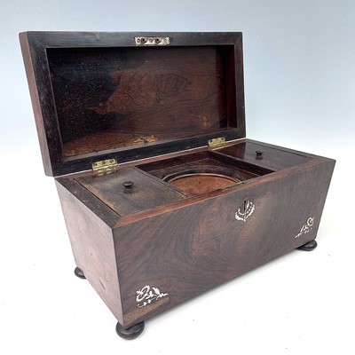 Lot 77 - A William IV rosewood and mother of pearl...