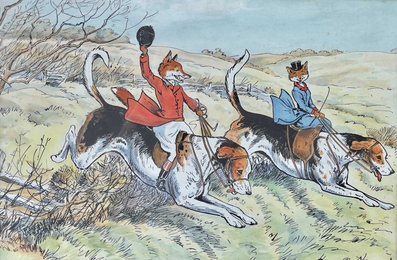 Lot 514 - HARRY B. NEILSON Illustrations. 'Two Riders