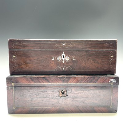 Lot 163 - An early Victorian rosewood, crossbanded and...