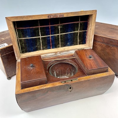 Lot 165 - An early Victorian rosewood bombe tea caddy,...