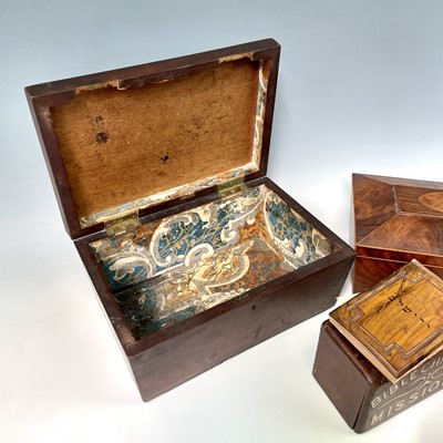 Lot 166 - A George III mahogany and inlaid box, width 26....