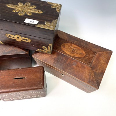 Lot 166 - A George III mahogany and inlaid box, width 26....