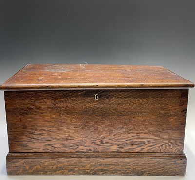Lot 88 - A 19th century oak blanket box, of small...