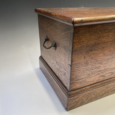 Lot 88 - A 19th century oak blanket box, of small...