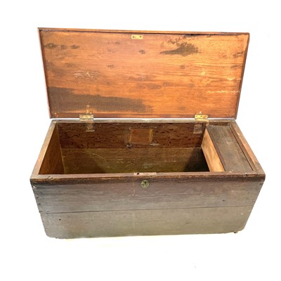 Lot 142 - A 17th century oak blanket box, with later...