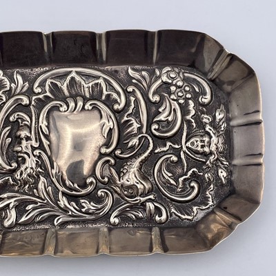 Lot 135 - A Victorian silver embossed pin tray by...